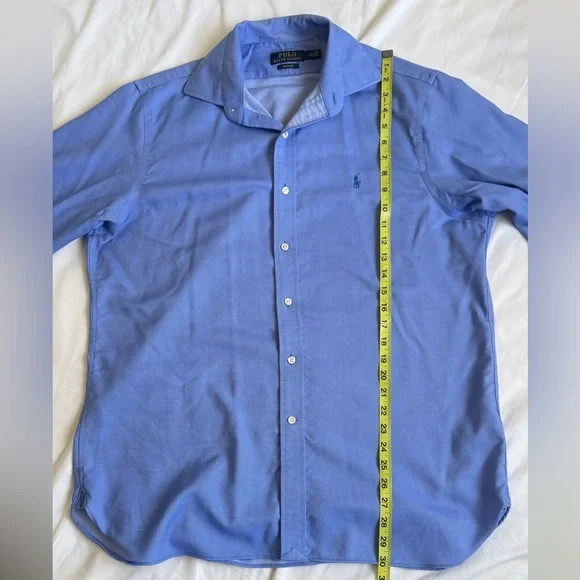 Polo by Ralph Lauren Men's easy care Blue Shirt size 34/35 - Picture 7 of 8